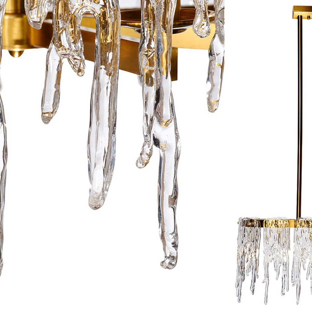 Люстра Cold Heart Line Gold Chandelier