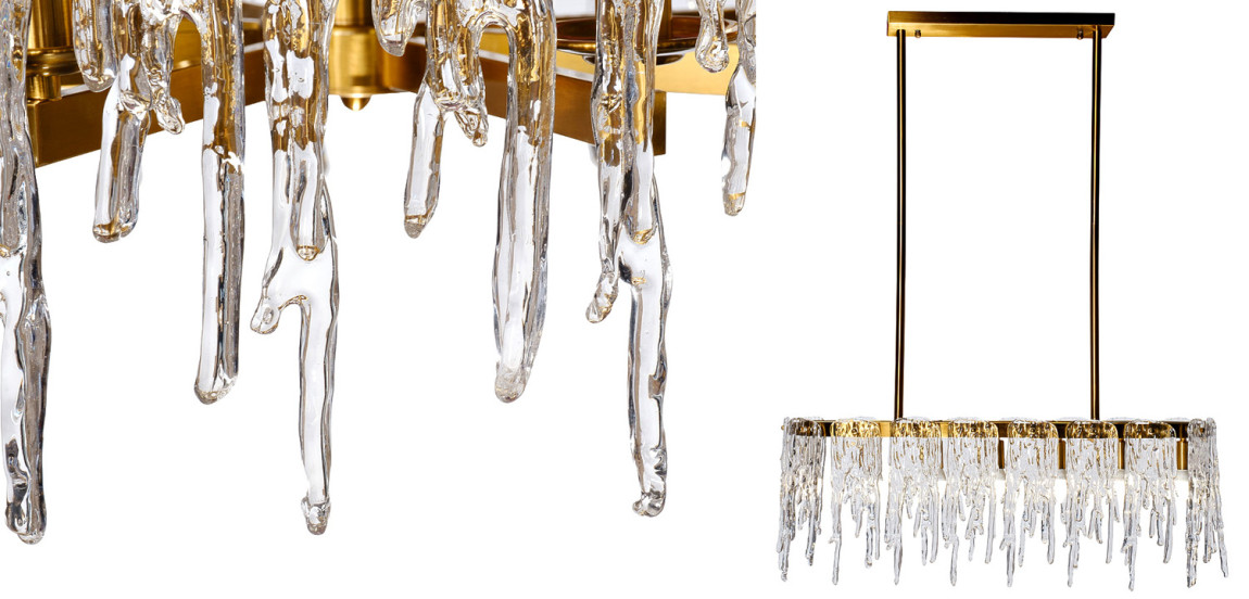Люстра Cold Heart Line Gold Chandelier