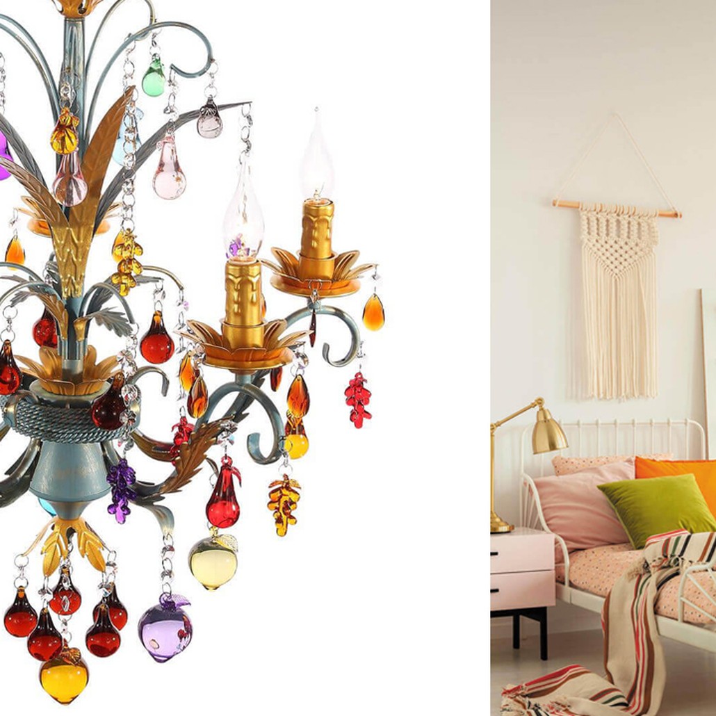 Люстра Colored Glass Pendant Chandelier 55