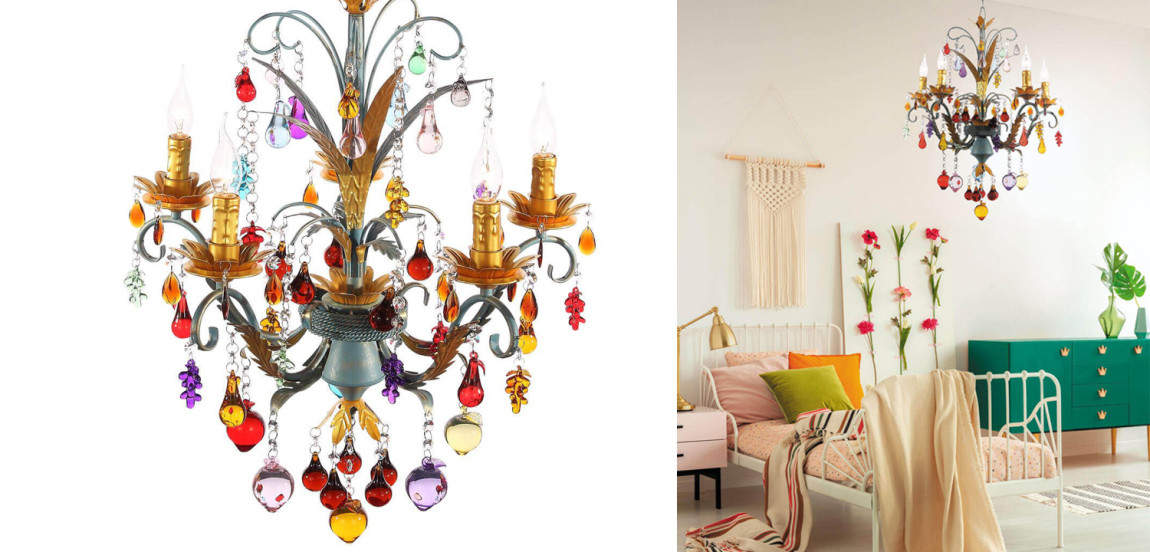 Люстра Colored Glass Pendant Chandelier 55