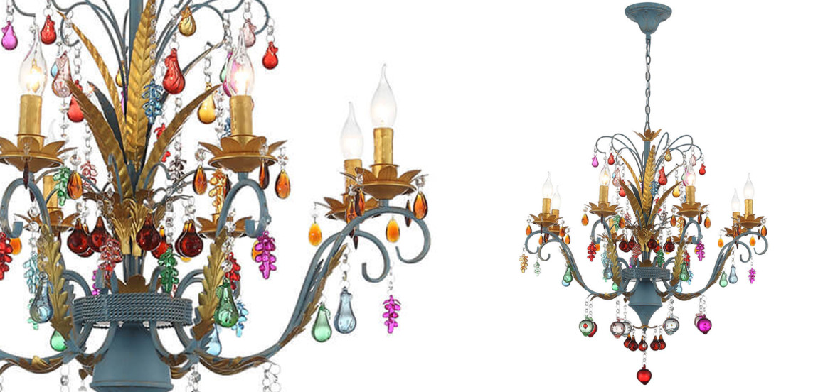 Люстра Colored Glass Pendant Chandelier 65