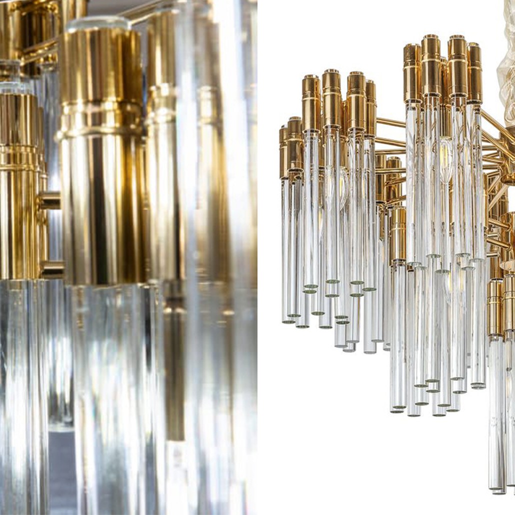 Люстра Contemporary Chandelier Crystal Gold
