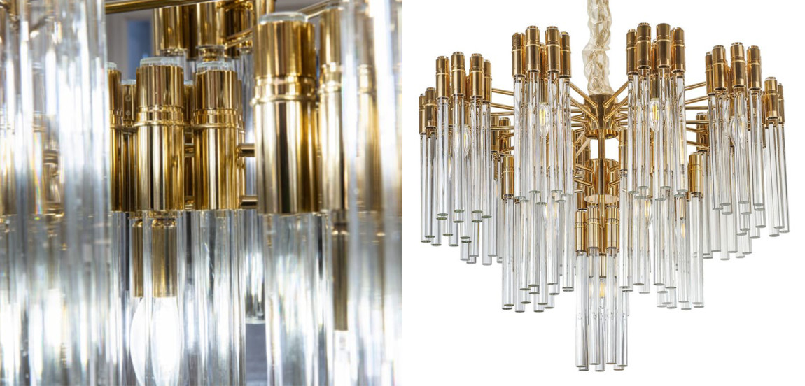 Люстра Contemporary Chandelier Crystal Gold
