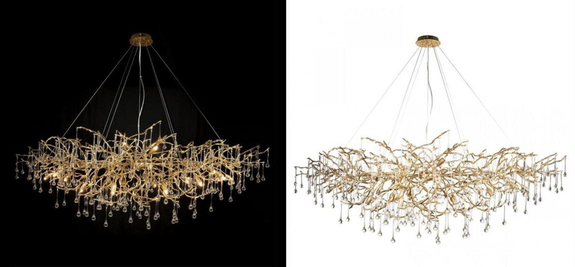 Люстра Crystal Drops bright Gold