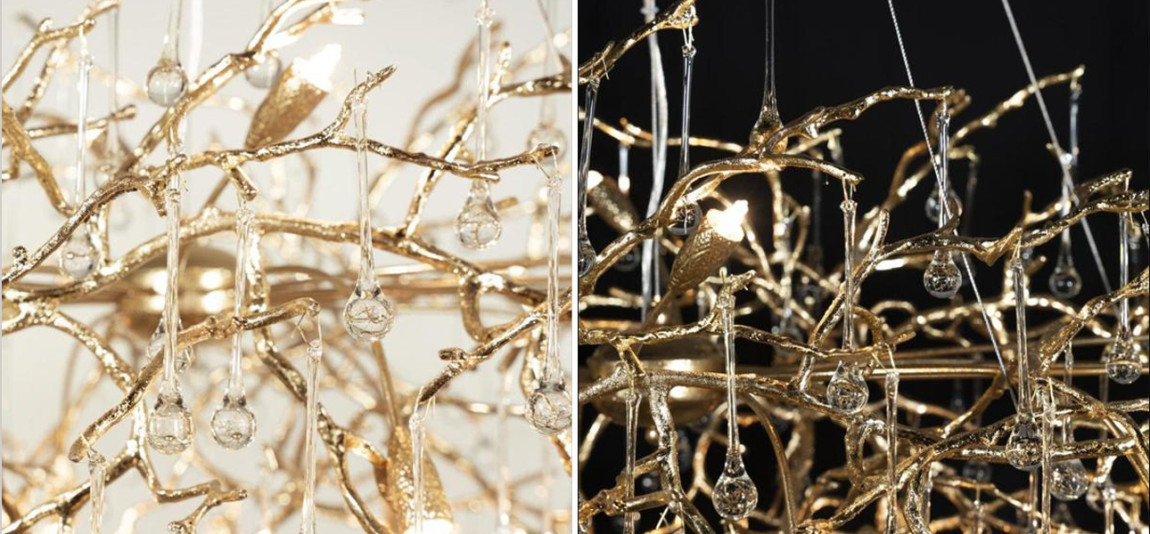 Люстра Crystal Drops bright Gold