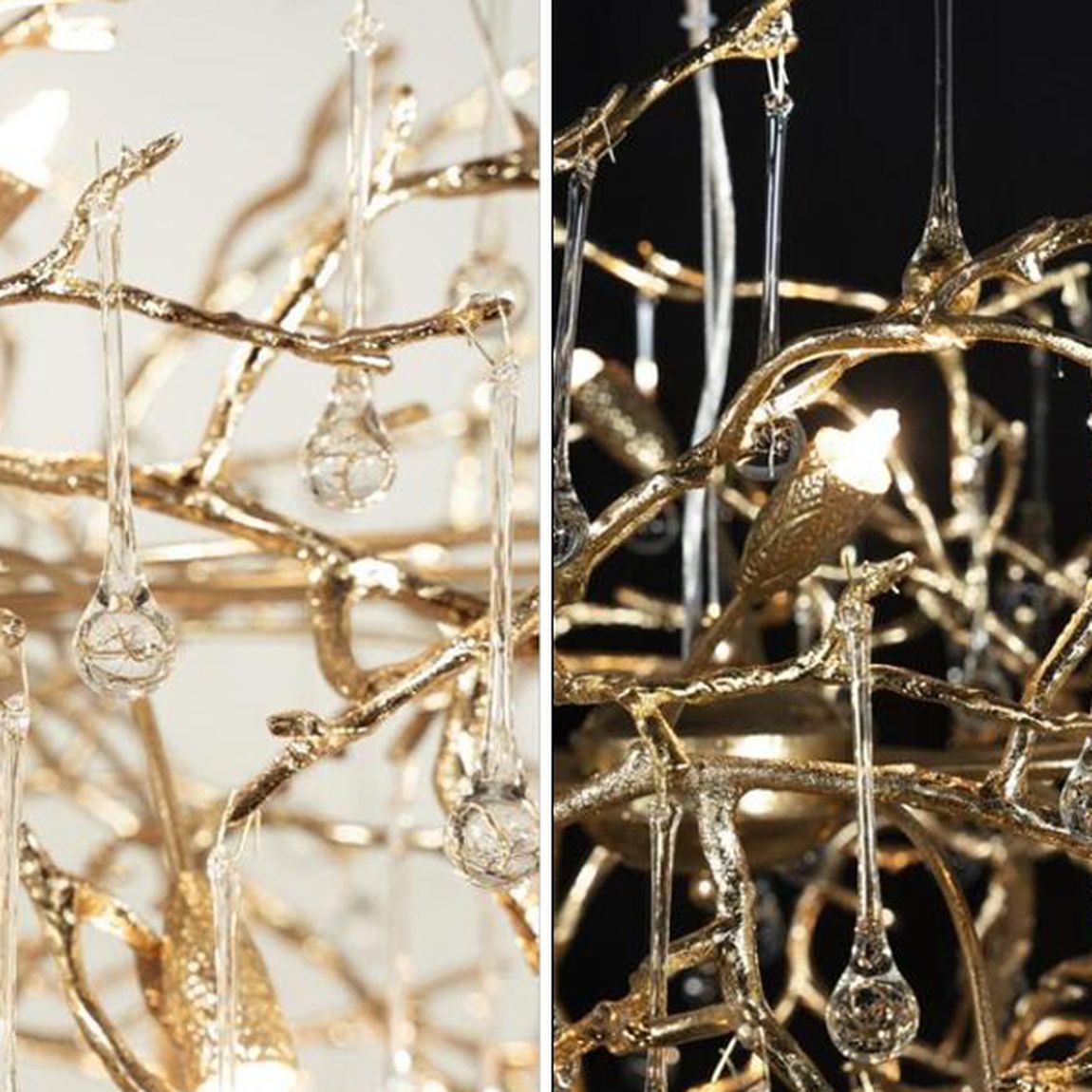 Люстра Crystal Drops bright Gold