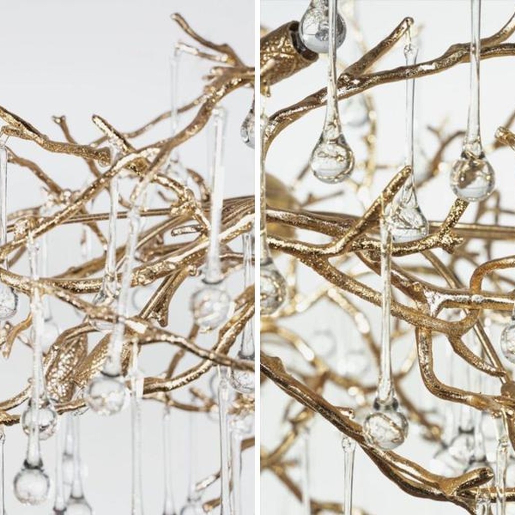 Люстра Crystal Drops bright Gold