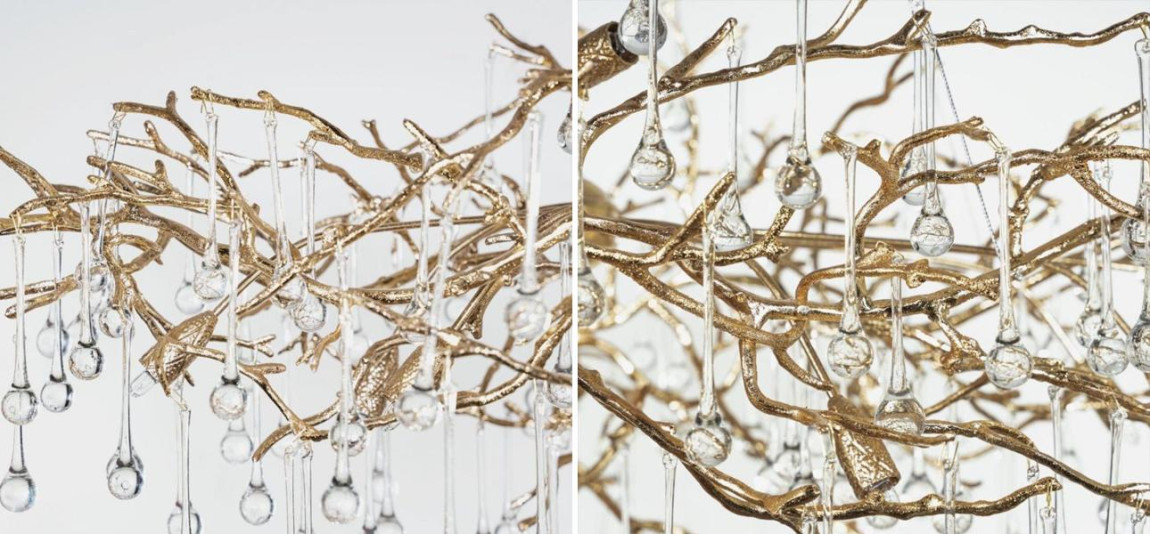 Люстра Crystal Drops bright Gold