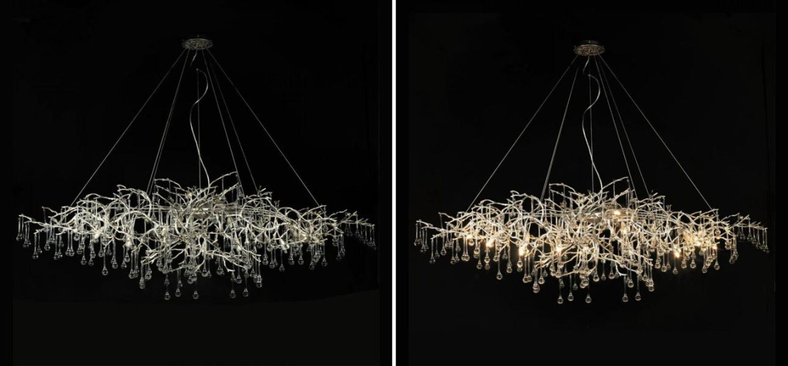 Люстра Crystal Drops bright Silver