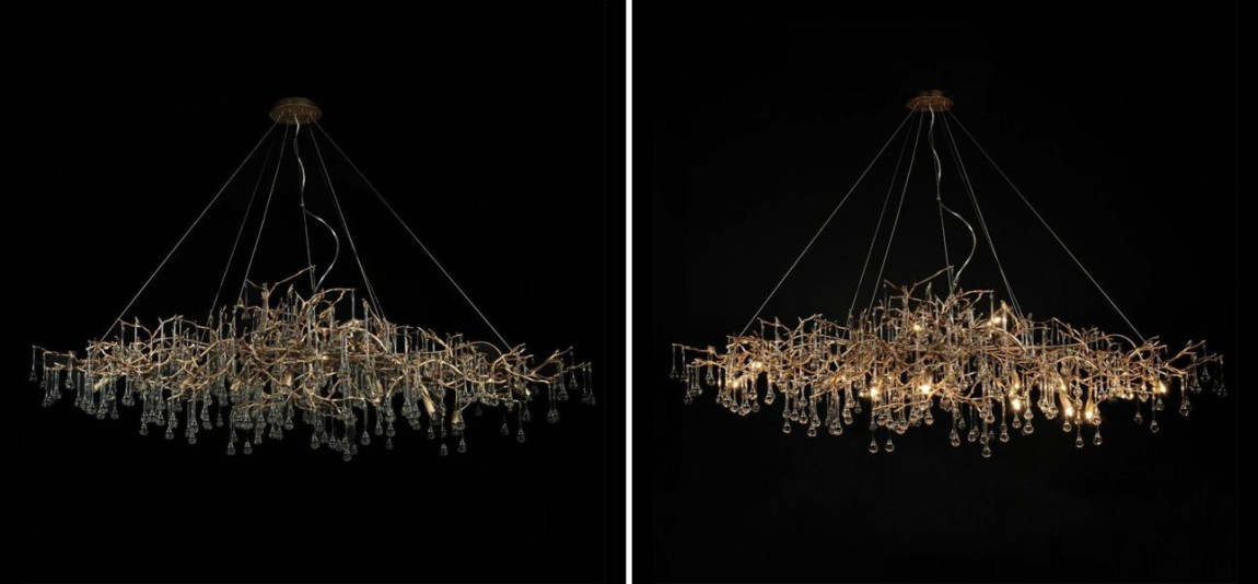 Люстра Crystal Drops Gold