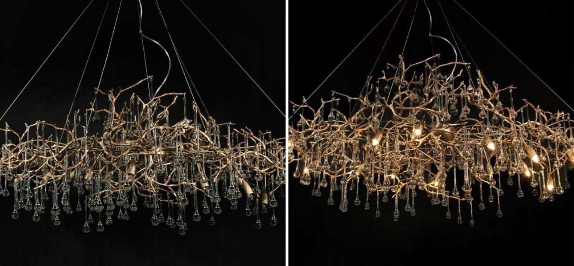 Люстра Crystal Drops Gold