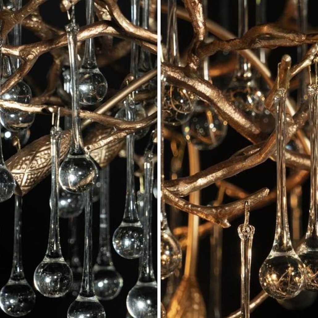 Люстра Crystal Drops Gold