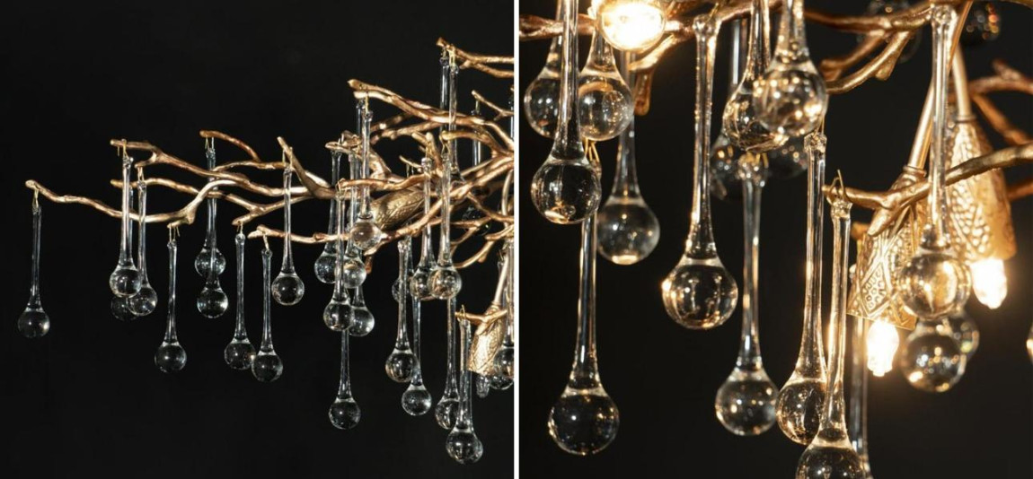 Люстра Crystal Drops Gold