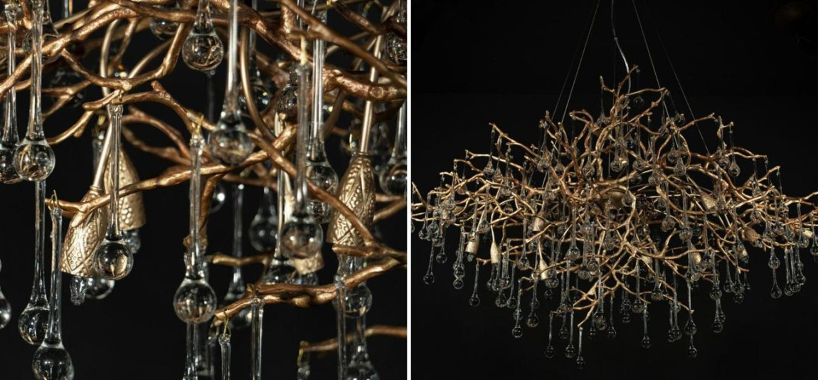 Люстра Crystal Drops Gold