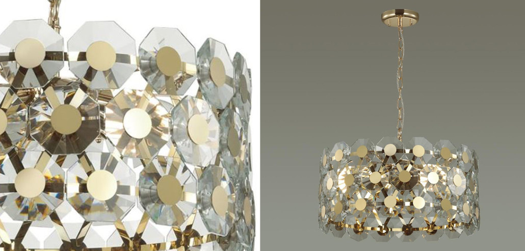 Люстра Crystal Octagons Gold