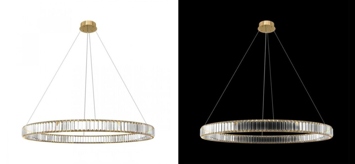 Люстра Crystal Ring Gold диаметр 100