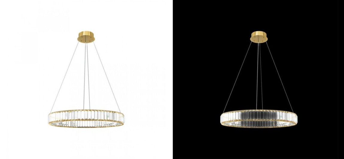 Люстра Crystal Ring Gold диаметр 60