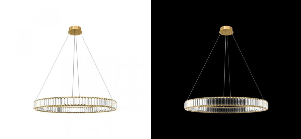 Люстра Crystal Ring Gold диаметр 80