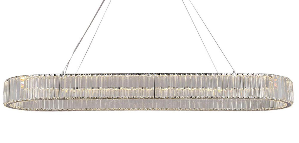 Люстра Crystal Shine Linda Oval Chrome Chandelier