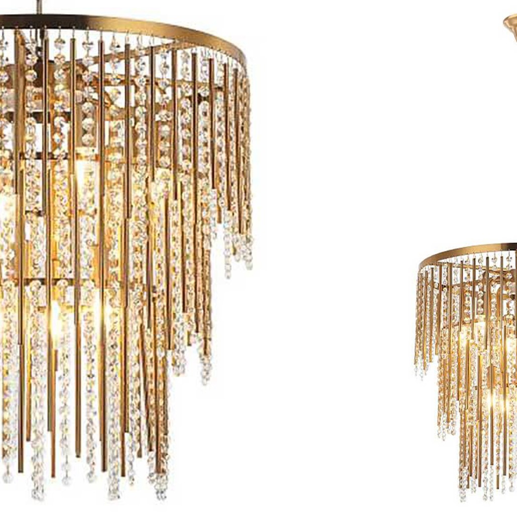 Люстра Crystal Wind Chimes Bronze Chandelier