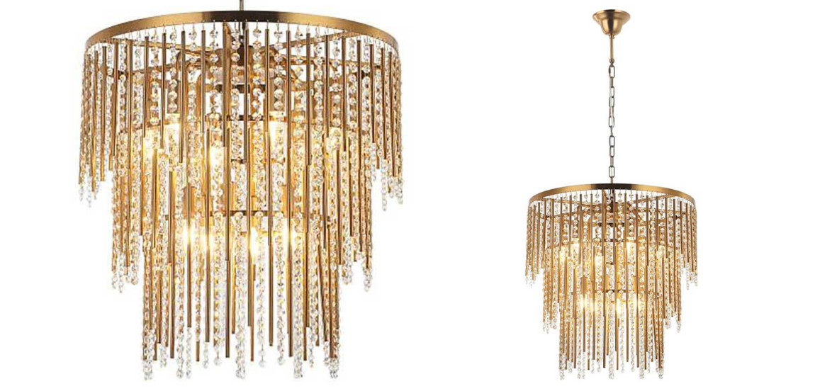 Люстра Crystal Wind Chimes Bronze Chandelier