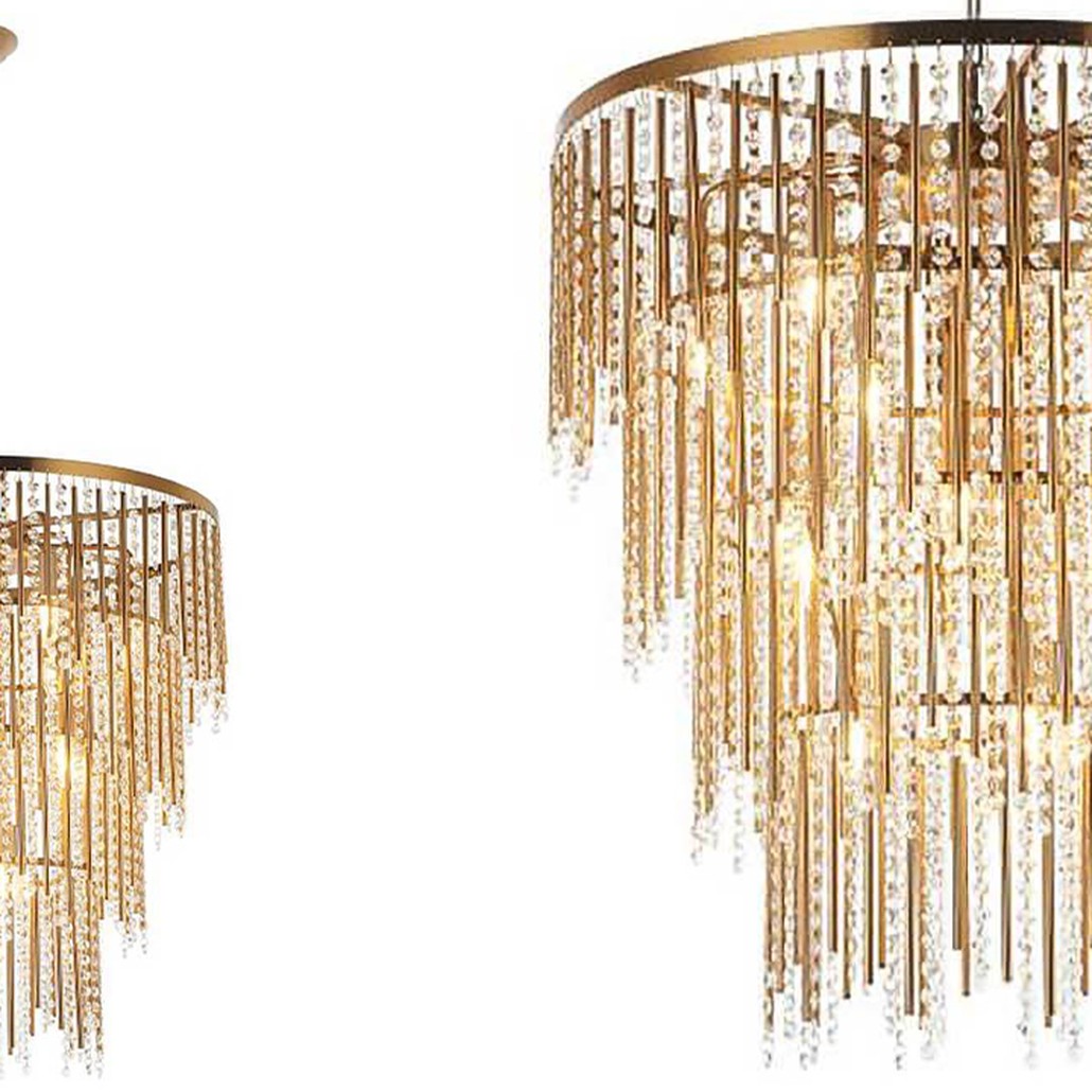 Люстра Crystal Wind Chimes Bronze Chandelier