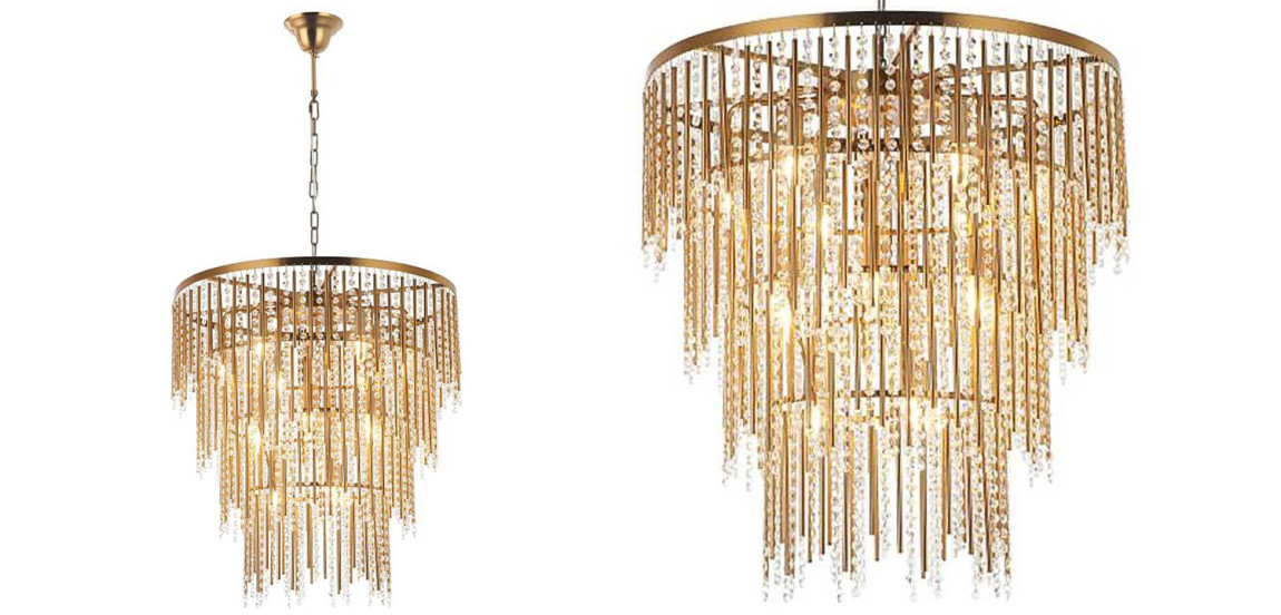 Люстра Crystal Wind Chimes Bronze Chandelier
