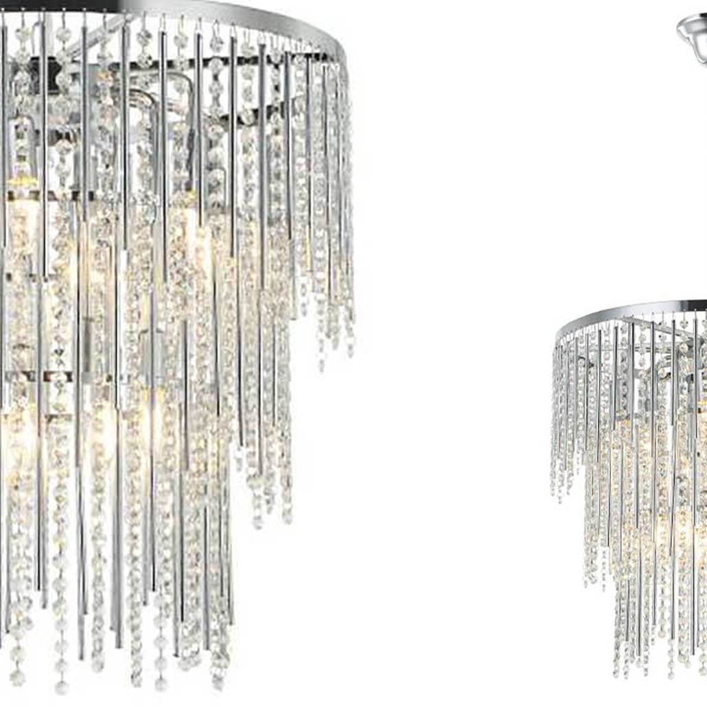 Люстра Crystal Wind Chimes Chrome Chandelier