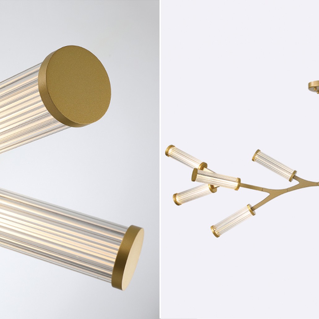 Люстра Cylinder Branches Chandelier Gold 10