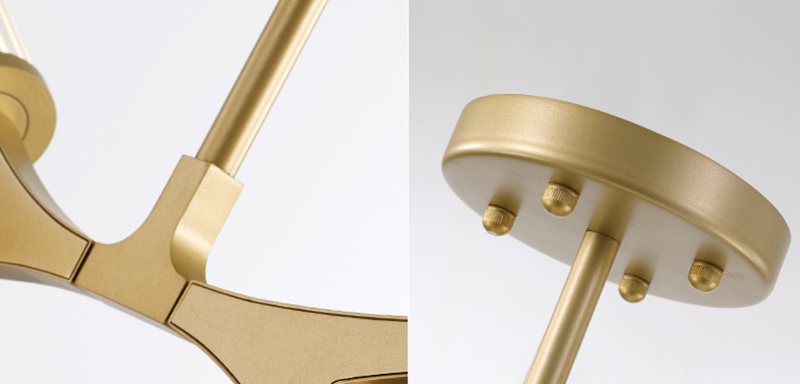 Люстра Cylinder Branches Chandelier Gold 10