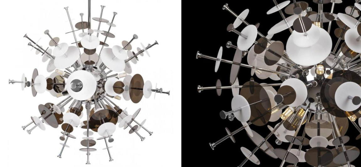 Люстра Dandelion Chrome диаметр 60