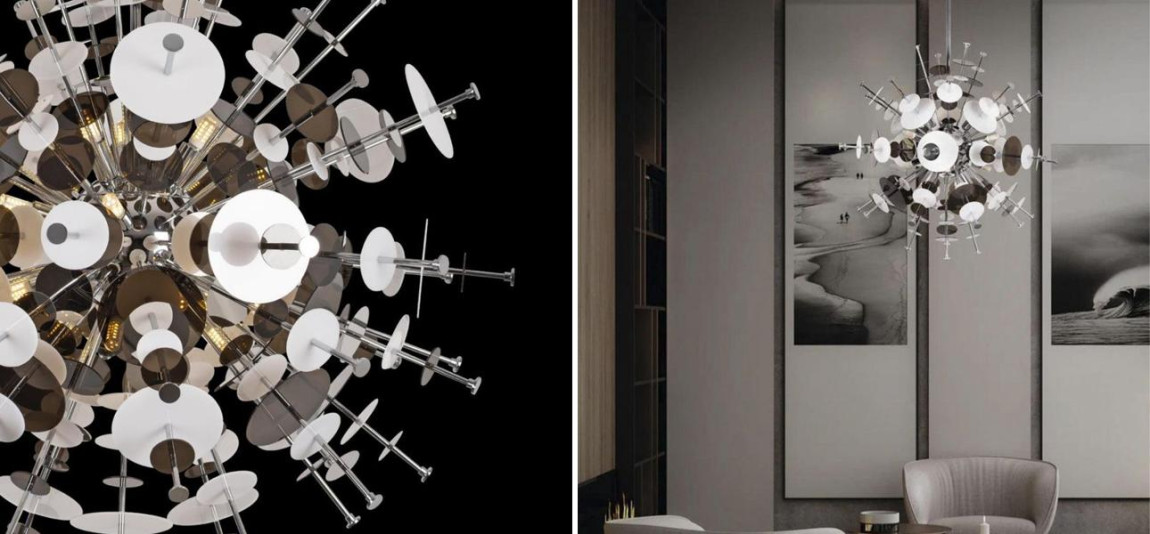 Люстра Dandelion Chrome диаметр 78