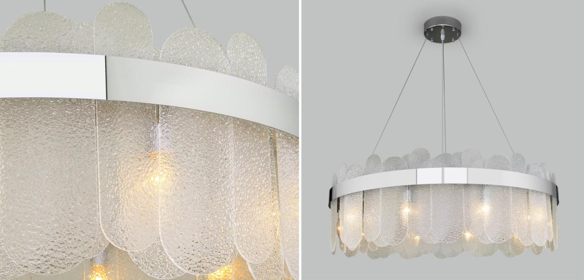 Люстра Decorative Oval Plates chrome