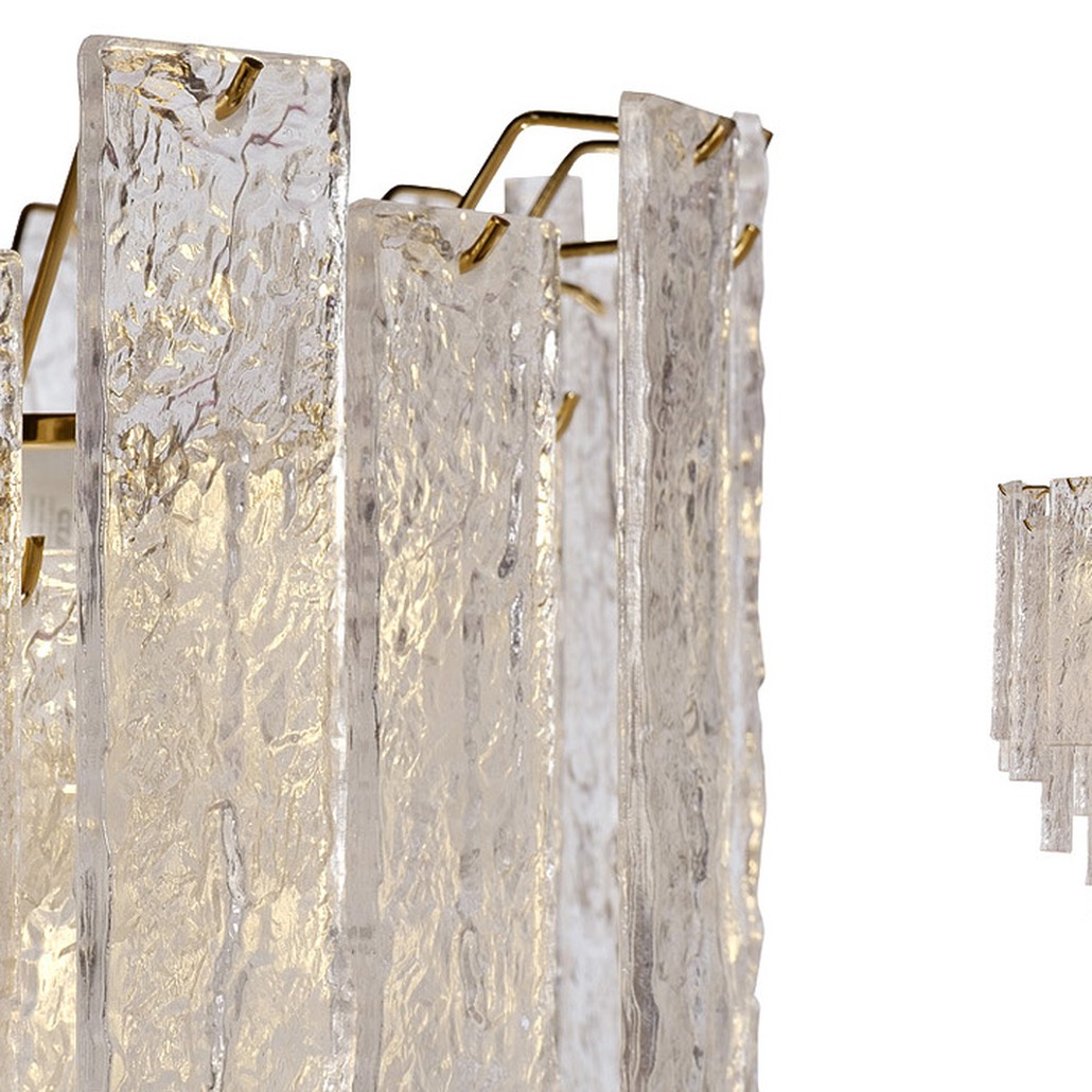 Люстра Dorit Textured Glass Rectangular Chandelier