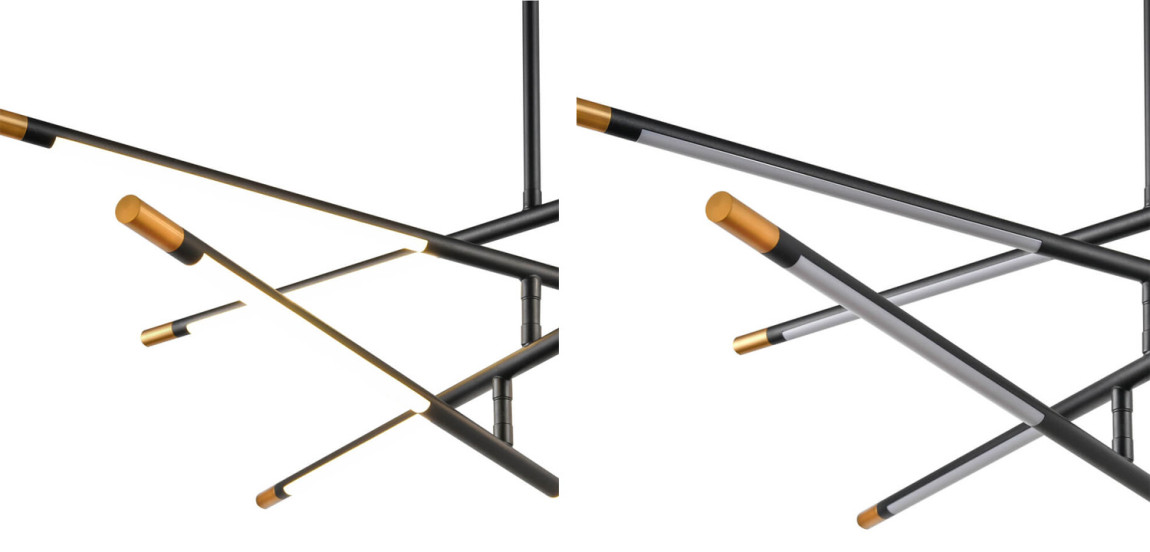 Люстра Drawing Line Gold Black