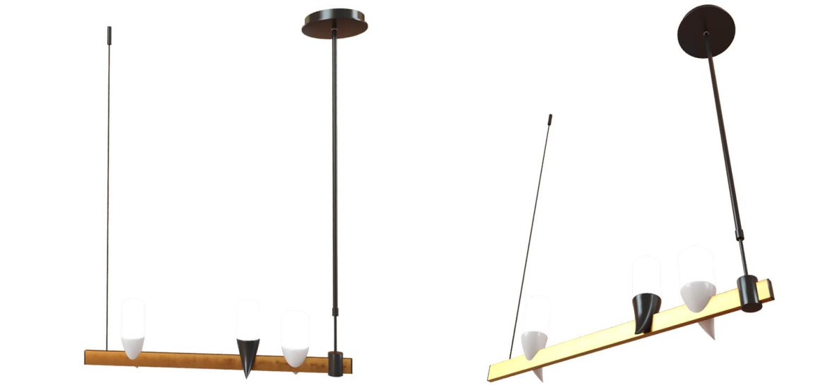 Люстра Ebenezer Chandelier Linear black 60
