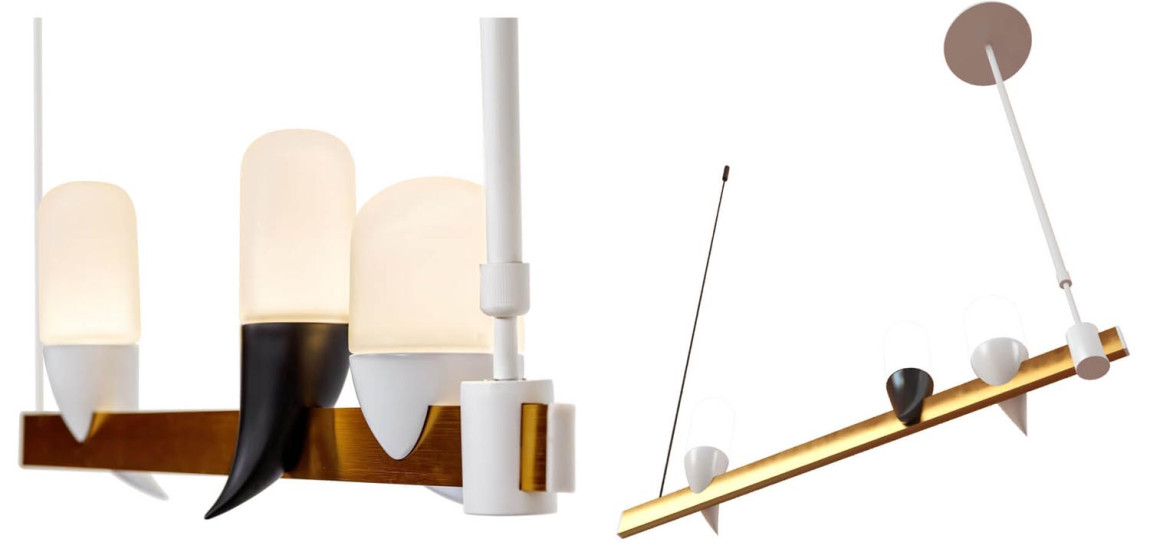 Люстра Ebenezer Chandelier Linear white 60