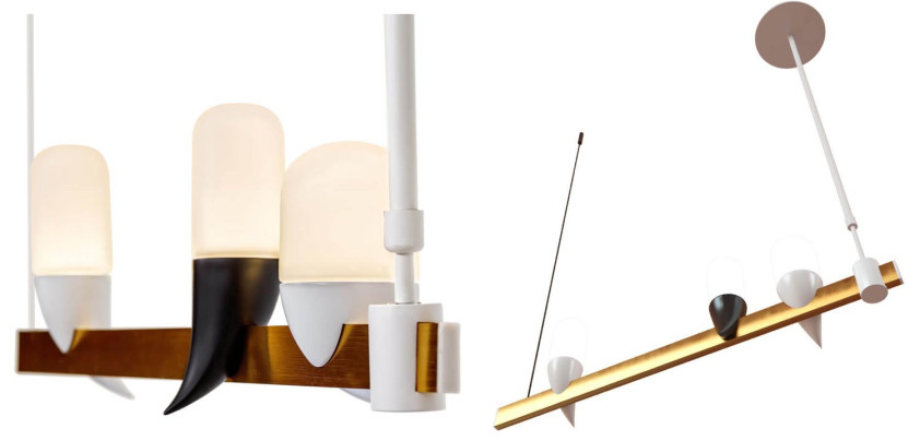 Люстра Ebenezer Chandelier Linear white 60