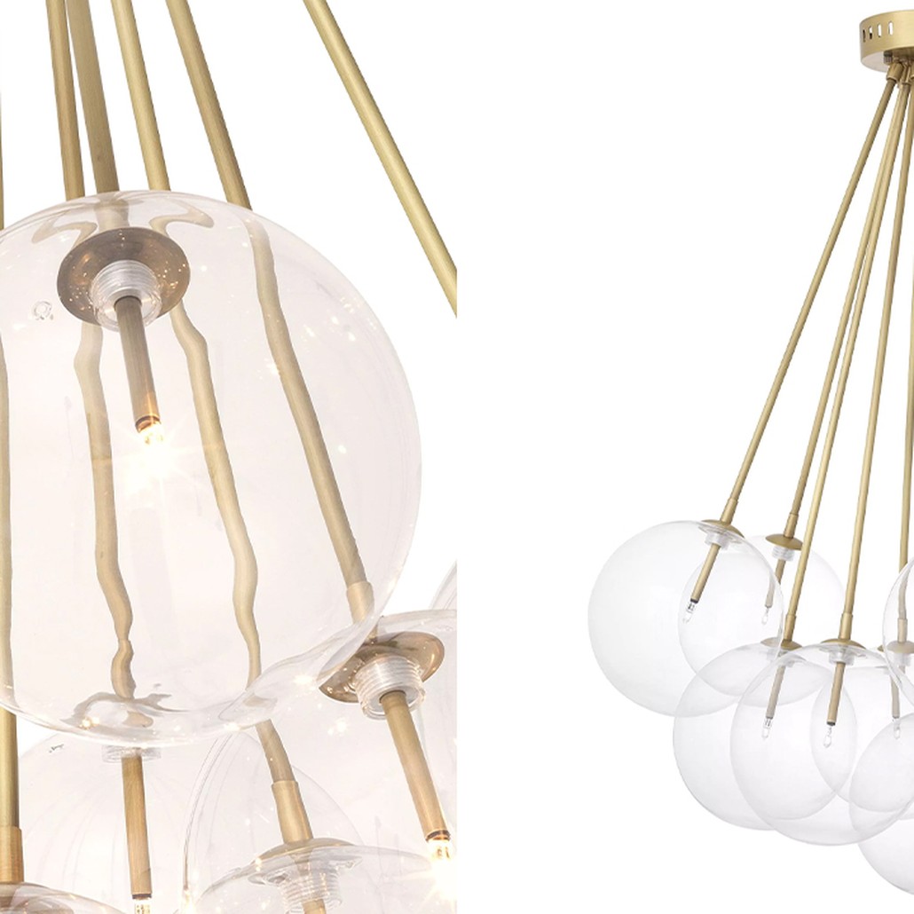 Люстра Eichholtz Ceiling Lamp Molecule Brass