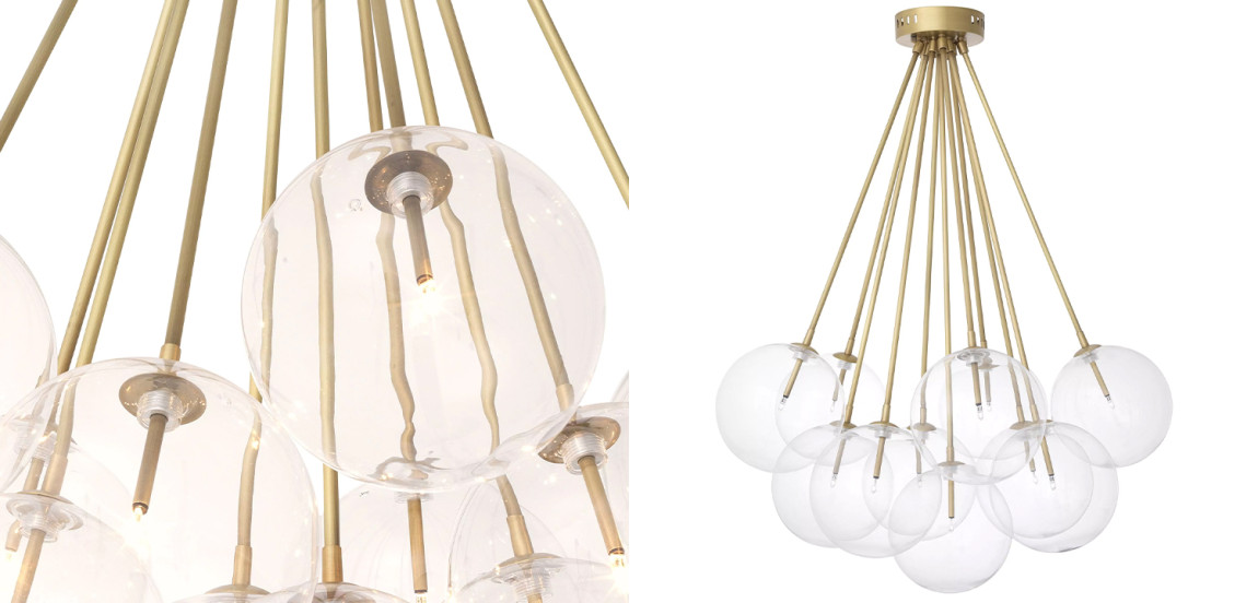 Люстра Eichholtz Ceiling Lamp Molecule Brass