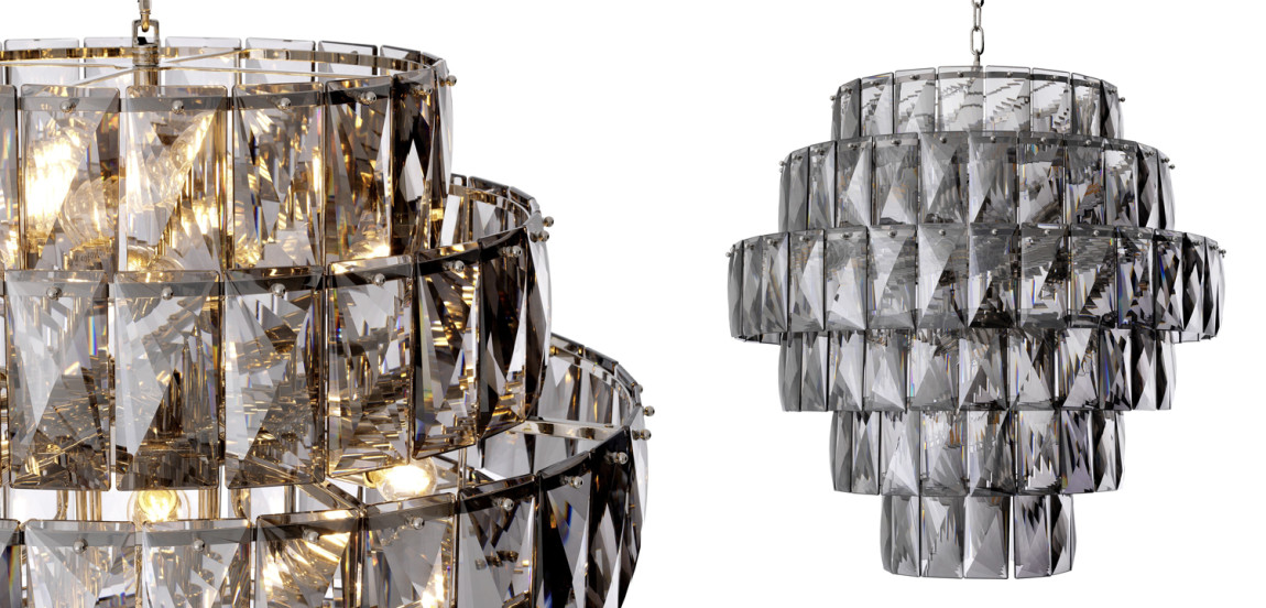 Люстра Eichholtz Chandelier Amazone L smoke