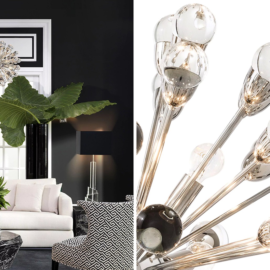 Люстра Eichholtz Chandelier Anto L Nickel