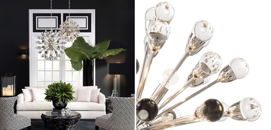 Люстра Eichholtz Chandelier Anto L Nickel