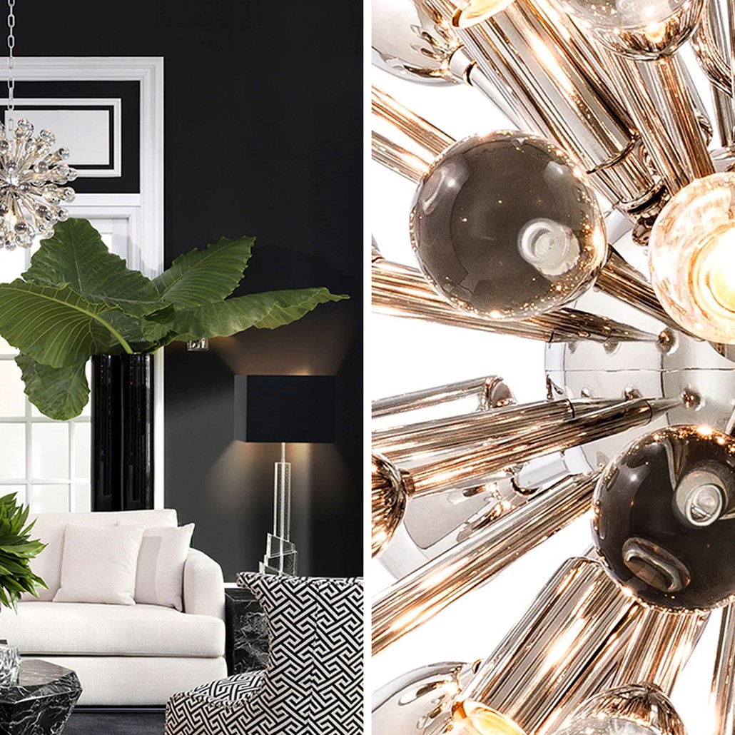 Люстра Eichholtz Chandelier Anto S Nickel