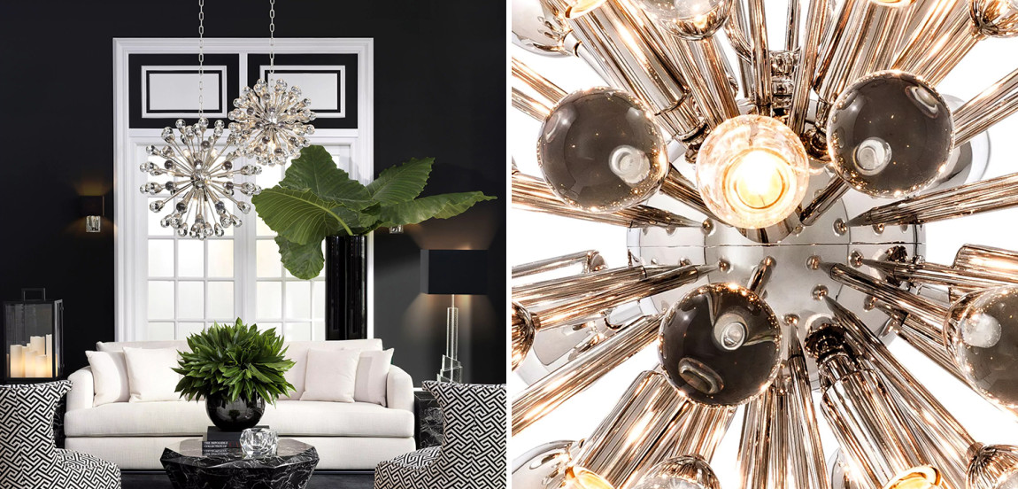 Люстра Eichholtz Chandelier Anto S Nickel