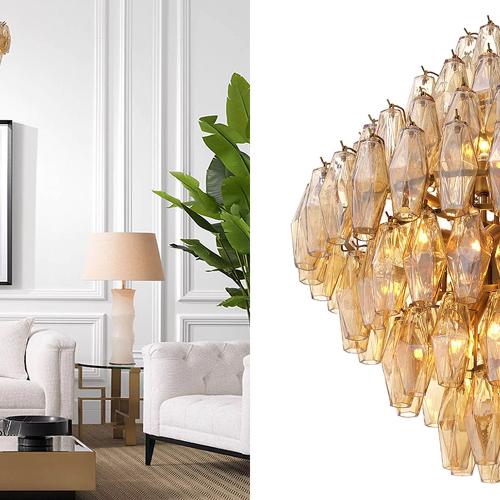 Люстра Eichholtz Chandelier Benini L Amber