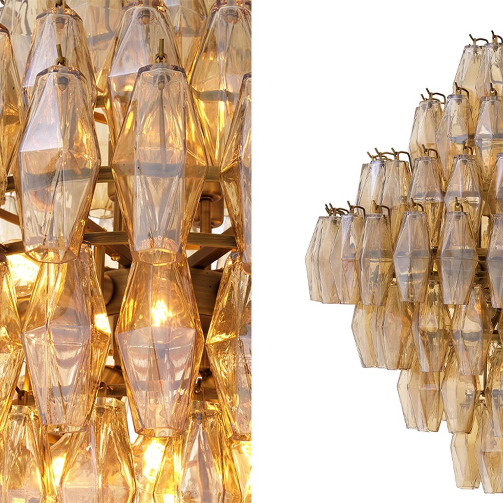 Люстра Eichholtz Chandelier Benini L Amber