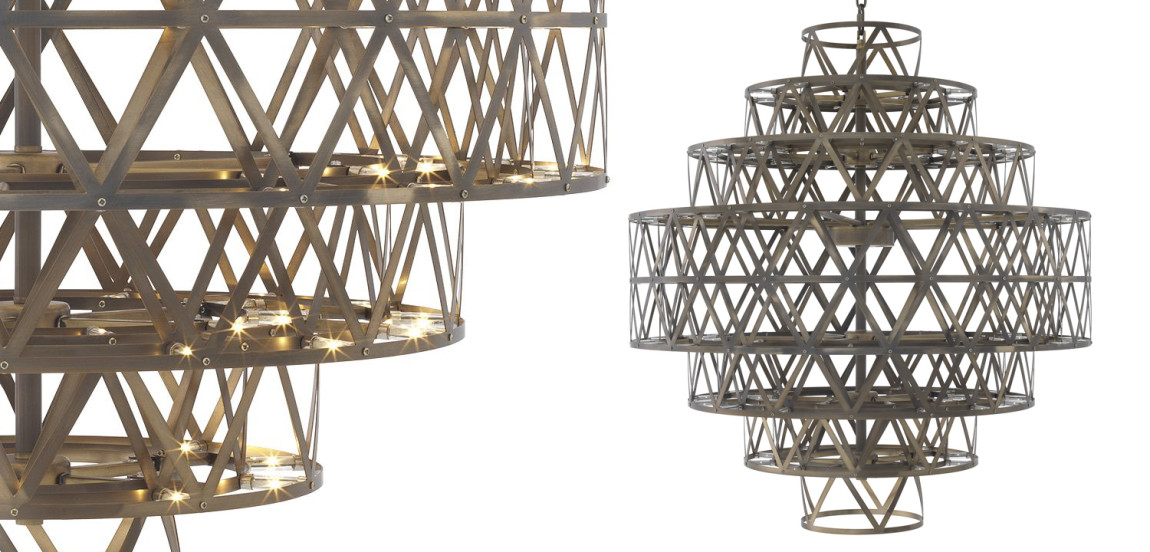 Люстра Eichholtz Chandelier Clinton brass