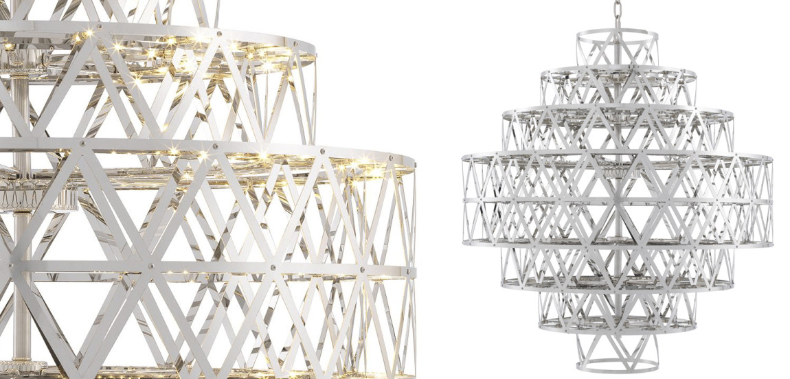 Люстра Eichholtz Chandelier Clinton Nickel