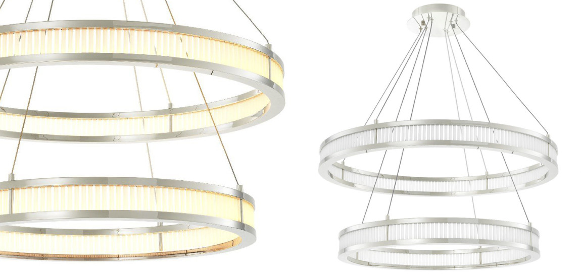 Люстра Eichholtz Chandelier Damien Double Nickel